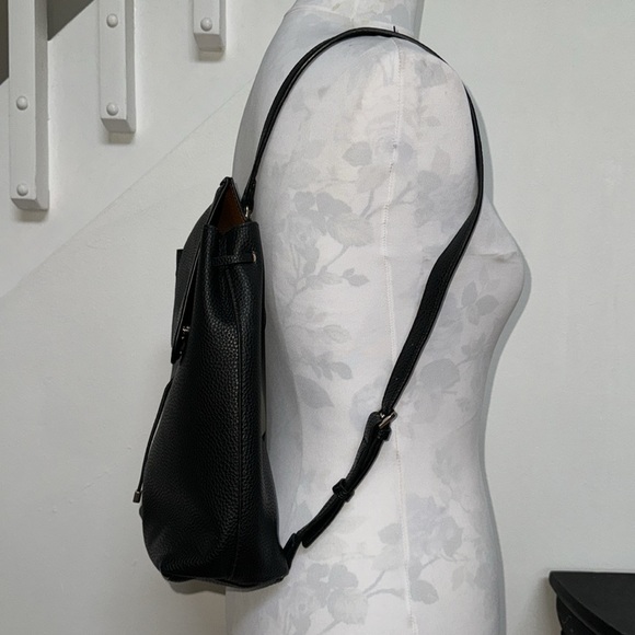 Guess Varsity Black Pebble Grain Adjustable Strap Backpack - Picture 3 of 9